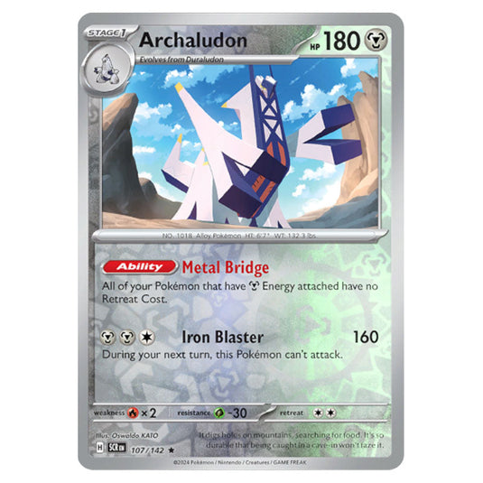 Archaludon 107 card from the Pokemon set Stellar Crown