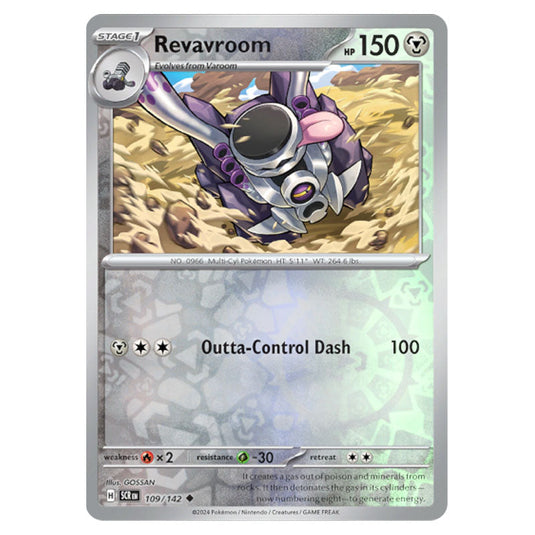 Revavroom 109 card from the Pokemon set Stellar Crown