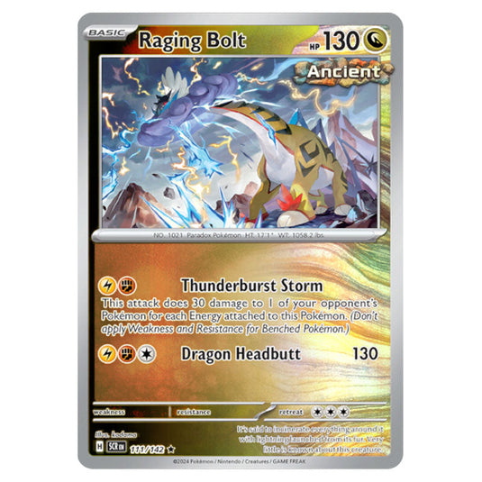 Raging Bolt 111 card from the Pokemon set Stellar Crown