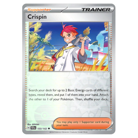 Crispin 133 card from the Pokemon set Stellar Crown