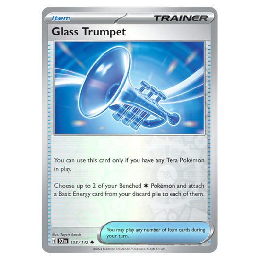 Glass Trumpet 135 card from the Pokemon set Stellar Crown