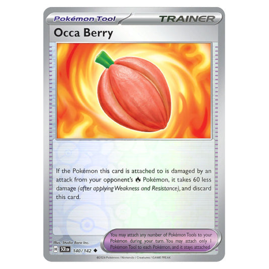 Occa Berry 140 card from the Pokemon set Stellar Crown