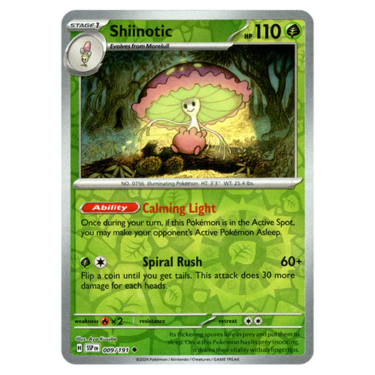 Pokemon - Scarlet & Violet - Surging Sparks - Shiinotic - 009/191 - (Reverse Holo)