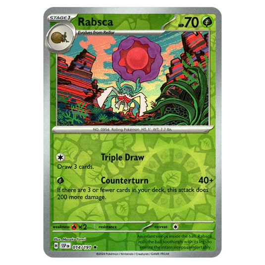 Pokemon - Scarlet & Violet - Surging Sparks - Rabsca - 014/191 - (Reverse Holo)