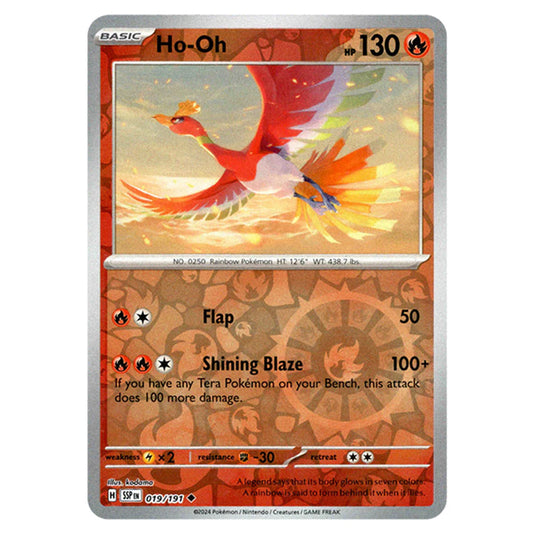 Pokemon - Scarlet & Violet - Surging Sparks - Ho-Oh - 019/191 - (Reverse Holo)