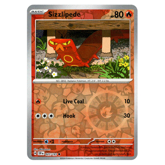 sizzlipede pokemon card Pokemon - Scarlet & Violet - Surging Sparks - Sizzlipede - 027/191