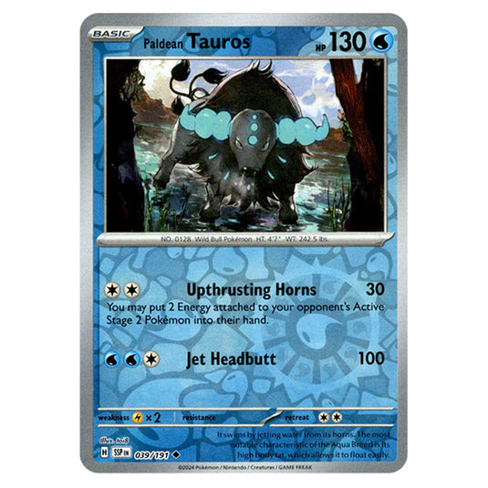 Pokemon - Scarlet & Violet - Surging Sparks - Paldean Tauros - 039/191 - (Reverse Holo)