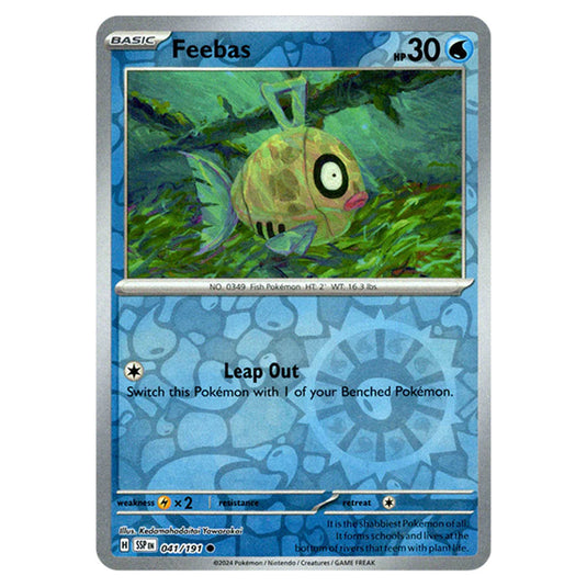 Pokemon - Scarlet & Violet - Surging Sparks - Feebas - 041/191 - (Reverse Holo)