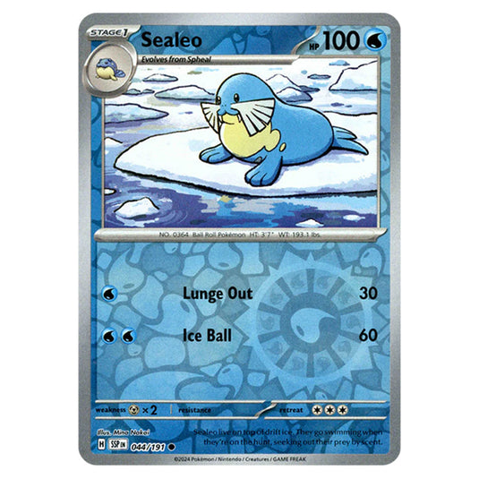 Pokemon - Scarlet & Violet - Surging Sparks - Sealeo - 044/191 - (Reverse Holo)