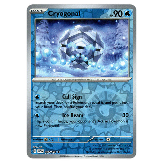 Pokemon - Scarlet & Violet - Surging Sparks - Cryogonal - 047/191 - (Reverse Holo)