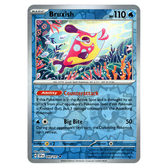 Pokemon - Scarlet & Violet - Surging Sparks - Bruxish - 049/191 - (Reverse Holo)