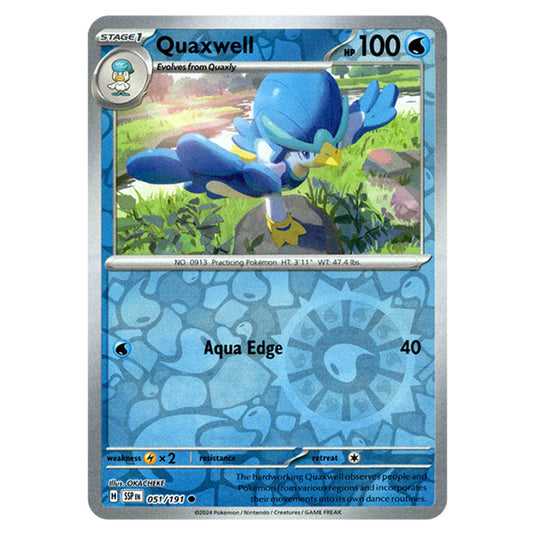 Pokemon - Scarlet & Violet - Surging Sparks - Quaxwell - 051/191 - (Reverse Holo)