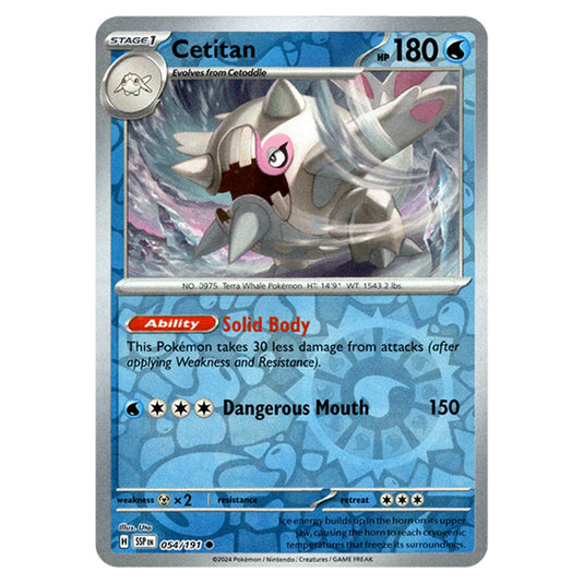 Pokemon - Scarlet & Violet - Surging Sparks - Cetitan - 054/191 - (Reverse Holo)