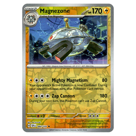 Pokemon - Scarlet & Violet - Surging Sparks - Magnezone - 060/191 - (Reverse Holo)