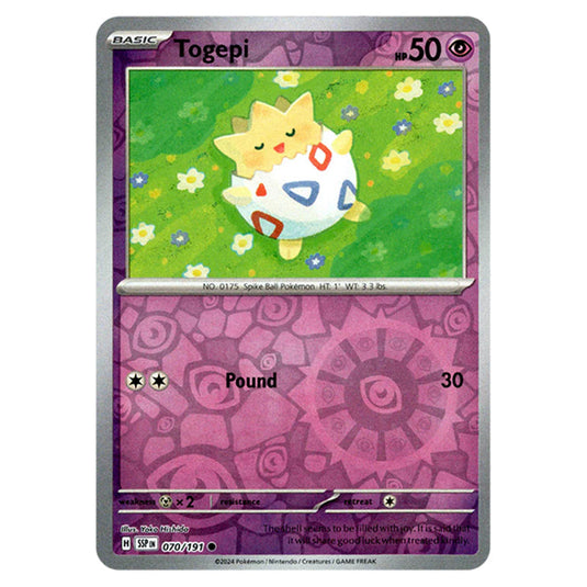 Pokemon - Scarlet & Violet - Surging Sparks - Togepi - 070/191 - (Reverse Holo)