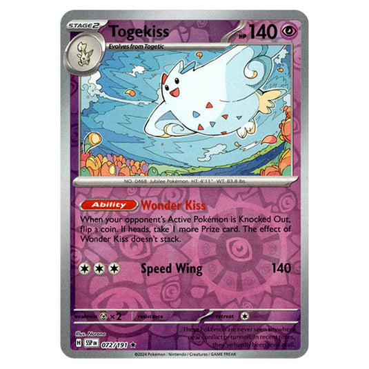 Pokemon - Scarlet & Violet - Surging Sparks - Togekiss - 072/191 - (Reverse Holo)