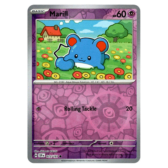 Pokemon - Scarlet & Violet - Surging Sparks - Marill - 073/191 - (Reverse Holo)