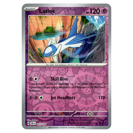 Pokemon - Scarlet & Violet - Surging Sparks - Latios - 077/191 - (Reverse Holo)