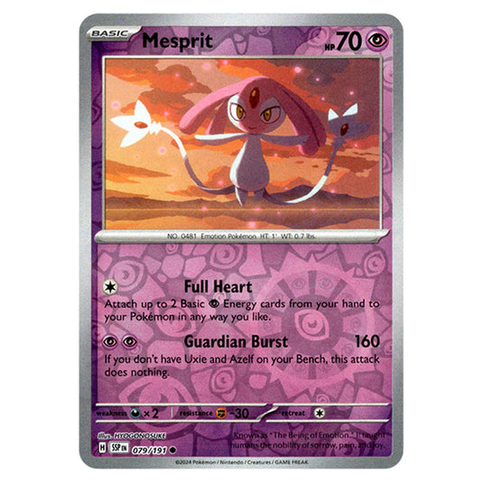 Pokemon - Scarlet & Violet - Surging Sparks - Mesprit - 079/191 - (Reverse Holo)