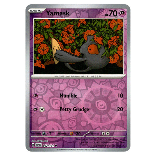 Pokemon - Scarlet & Violet - Surging Sparks - Yamask - 082/191 - (Reverse Holo)