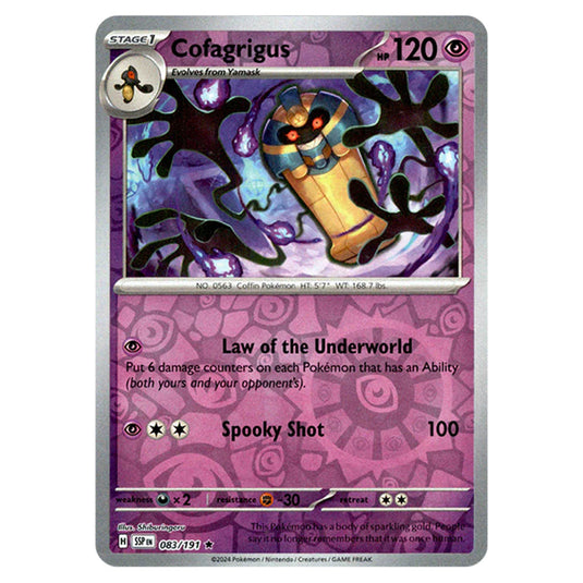 Pokemon - Scarlet & Violet - Surging Sparks - Cofagrigus - 083/191 - (Reverse Holo)