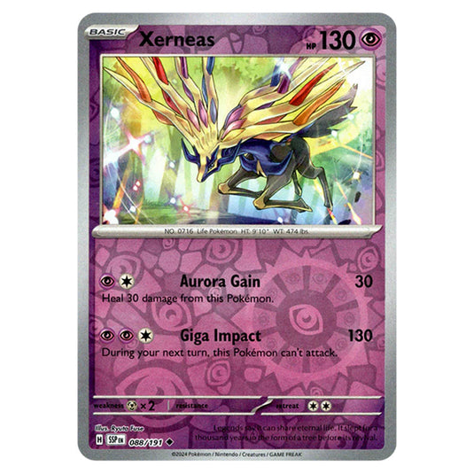 Pokemon - Scarlet & Violet - Surging Sparks - Xerneas - 088/191 - (Reverse Holo)