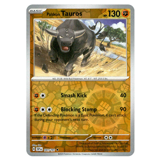 Pokemon - Scarlet & Violet - Surging Sparks - Paldean Tauros - 101/191 - (Reverse Holo)