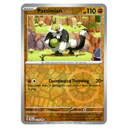 passimian pokemon card value Pokemon - Scarlet & Violet - Surging Sparks - Passimian - 111/191