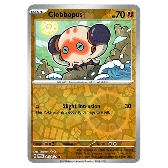 Pokemon - Scarlet & Violet - Surging Sparks - Clobbopus - 112/191 - (Reverse Holo)