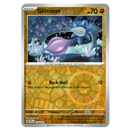 Pokemon - Scarlet & Violet - Surging Sparks - Glimmet - 114/191 - (Reverse Holo)