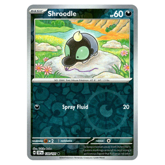 Pokemon - Scarlet & Violet - Surging Sparks - Shroodle - 120/191 - (Reverse Holo)