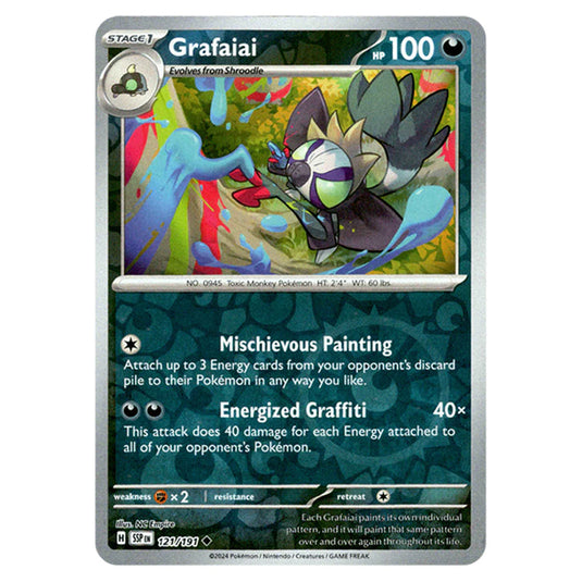 Pokemon - Scarlet & Violet - Surging Sparks - Grafaiai - 121/191 - (Reverse Holo)