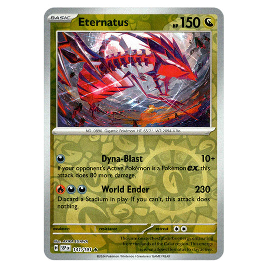 133 191 pokemon card Pokemon - Scarlet & Violet - Surging Sparks - Eternatus - 141/191