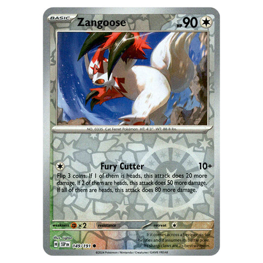 Pokemon - Scarlet & Violet - Surging Sparks - Zangoose - 149/191 - (Reverse Holo)