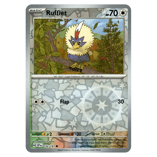 Pokemon - Scarlet & Violet - Surging Sparks - Rufflet - 152/191 - (Reverse Holo)