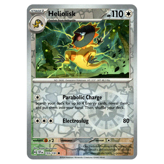 Pokemon - Scarlet & Violet - Surging Sparks - Heliolisk - 155/191 - (Reverse Holo)