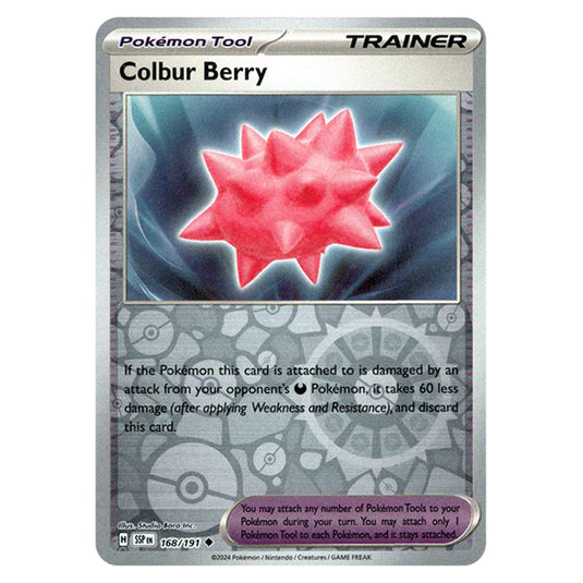 Pokemon - Scarlet & Violet - Surging Sparks - Colbur Berry - 168/191 - (Reverse Holo)