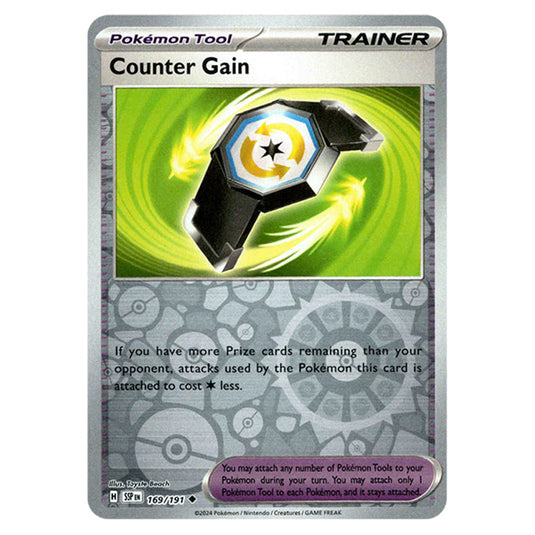 Pokemon - Scarlet & Violet - Surging Sparks - Counter Gain - 169/191 - (Reverse Holo)