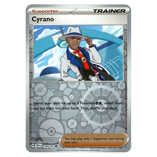 Pokemon - Scarlet & Violet - Surging Sparks - Cyrano - 170/191 - (Reverse Holo)