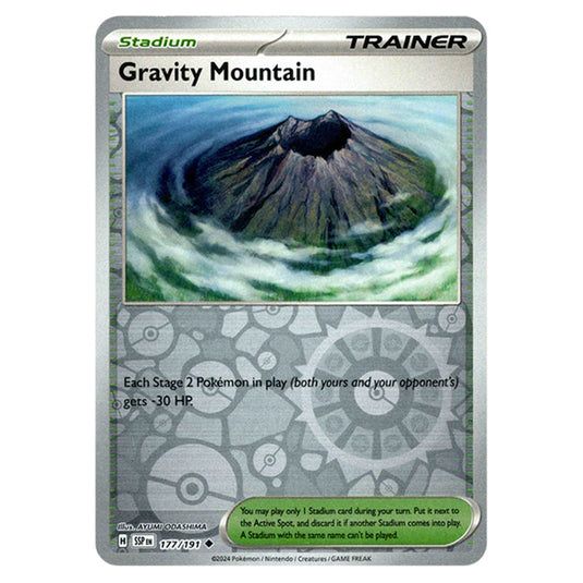 Pokemon - Scarlet & Violet - Surging Sparks - Gravity Mountain - 177/191 - (Reverse Holo)