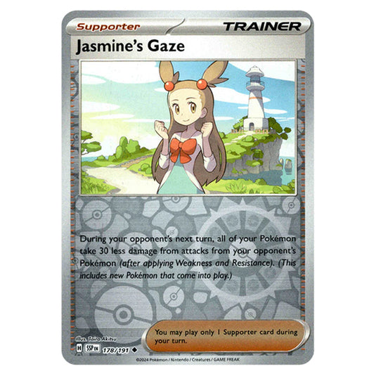 Pokemon - Scarlet & Violet - Surging Sparks - Jasmine's Gaze - 178/191 - (Reverse Holo)