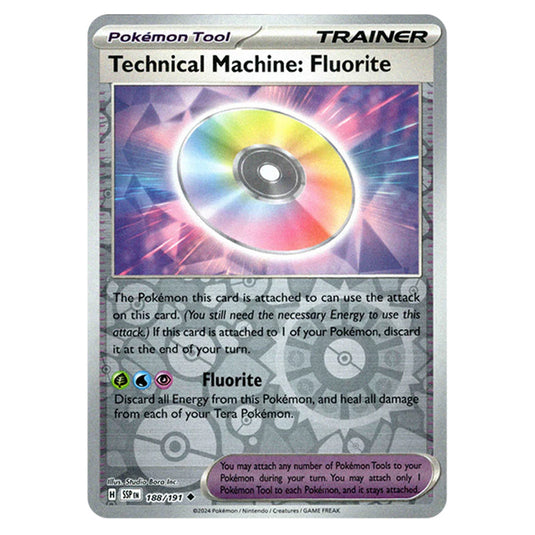 Pokemon - Scarlet & Violet - Surging Sparks - Technical Machine: Fluorite - 188/191 - (Reverse Holo)