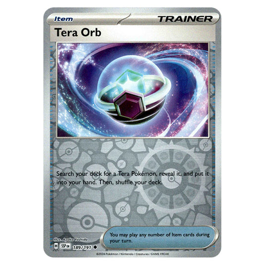 Pokemon - Scarlet & Violet - Surging Sparks - Tera Orb - 189/191 - (Reverse Holo)