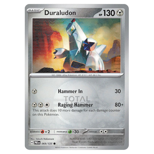 Duraludon 069 Reverse Holo Poke Ball card from the Pokemon set Prismatic Evolutions