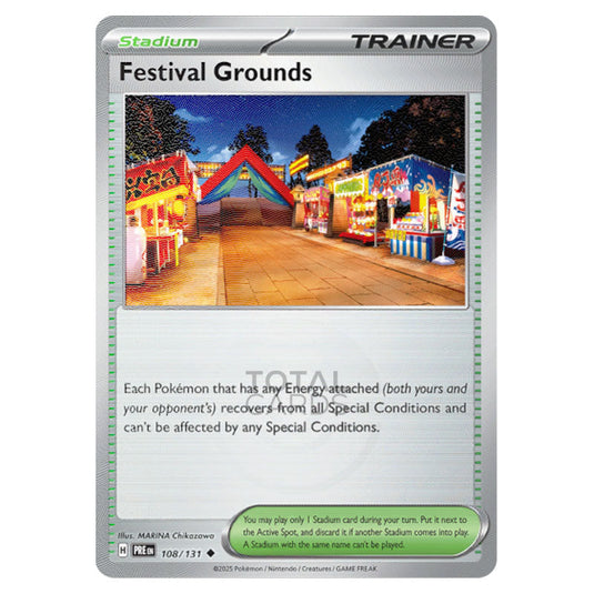 Festival Grounds 108 Reverse Holo Poke Ball card from the Pokemon set Prismatic Evolutions