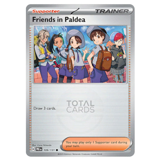 Friends in Paldea 109 Reverse Holo Poke Ball card from the Pokemon set Prismatic Evolutions