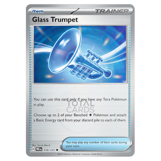 Glass Trumpet 110 Reverse Holo Poke Ball card from the Pokemon set Prismatic Evolutions