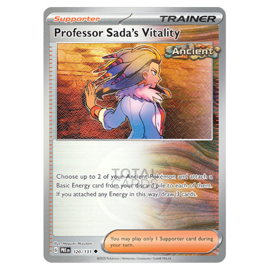 Professor Sada's Vitality 120 Reverse Holo Poke Ball card from the Pokemon set Prismatic Evolutions