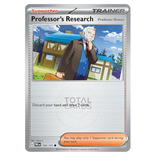 Professor's Research [Professor Rowan] 124 Reverse Holo Poke Ball card from the Pokemon set Prismatic Evolutions