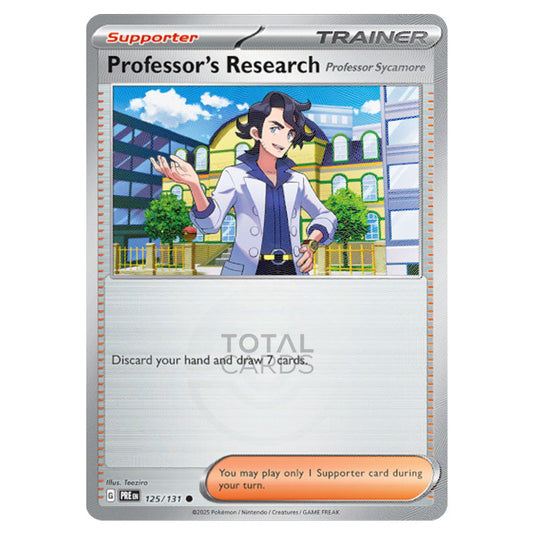 Professor's Research [Professor Sycamore] 125 Reverse Holo Poke Ball card from the Pokemon set Prismatic Evolutions